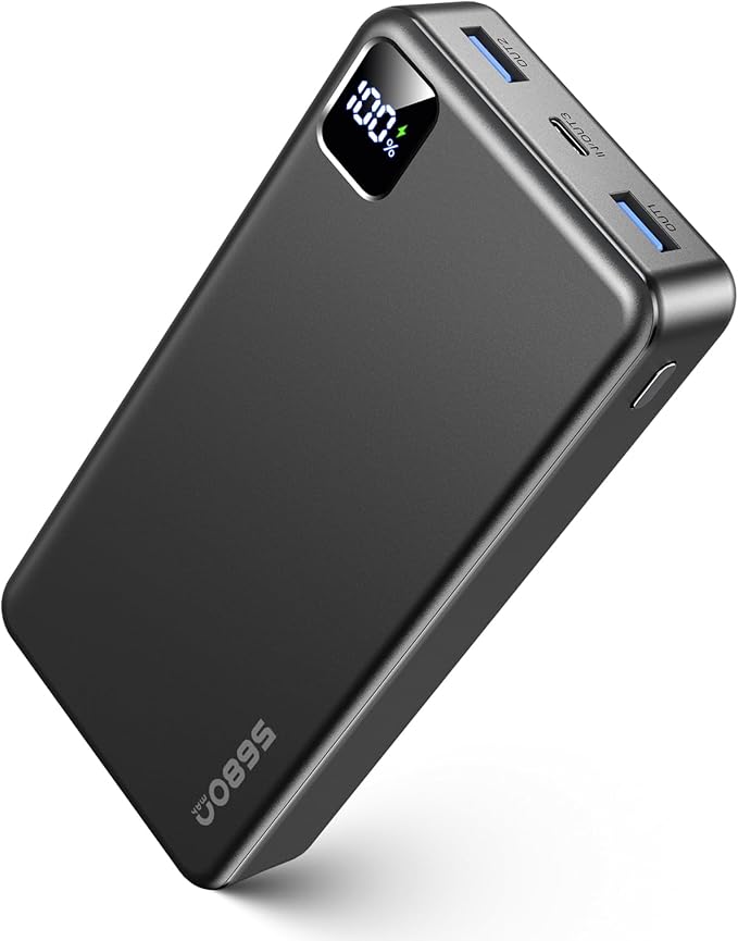 Portable Charger Power Bank, 56800mAh Portable Power Bank, PD 22.5 W Fast Charging Large Capacity Battery Pack for Travel Camping Essential Compatible with iPhone 17/16/15/14/13 Series, iPad-Black