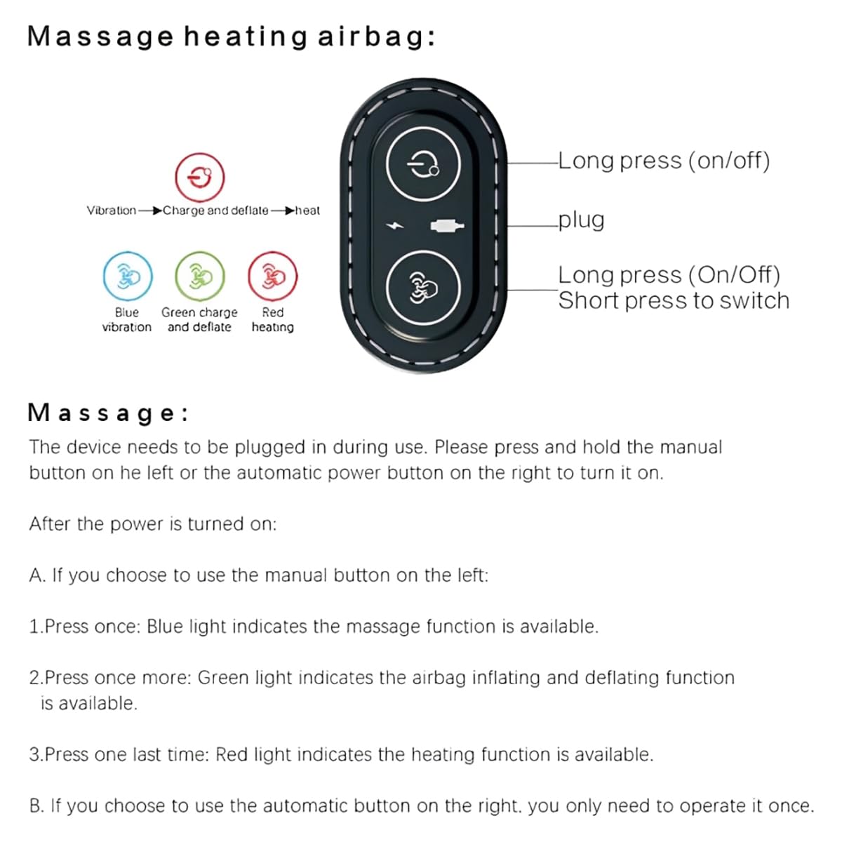 Bkrtondsy 3-in-1 Cervical Neck Traction Pillow Massage Hump - Heating,Vibration,Airbag Elevation, Automatic Massage,Cervical Traction Pillow, Neck Relief Tool,Deep Muscle Relaxation(Grey&Black)