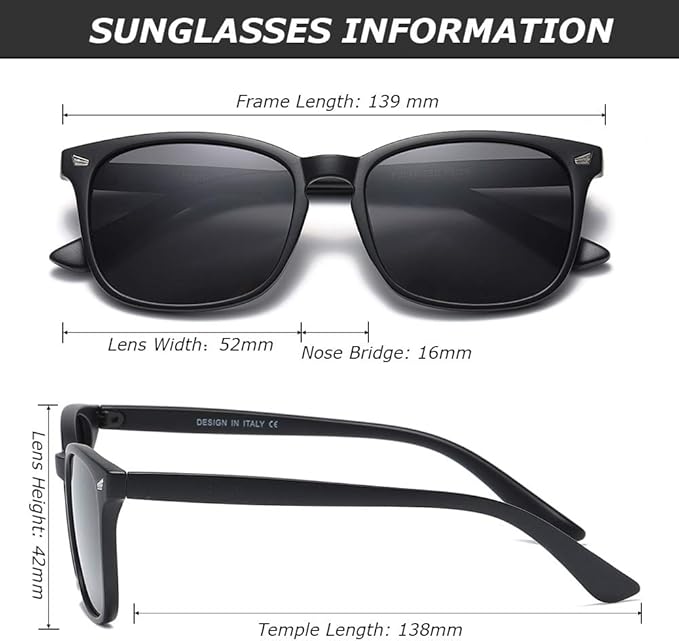DUSHINE Polarized Sunglasses for Women Classic Retro Style UV400 Protection