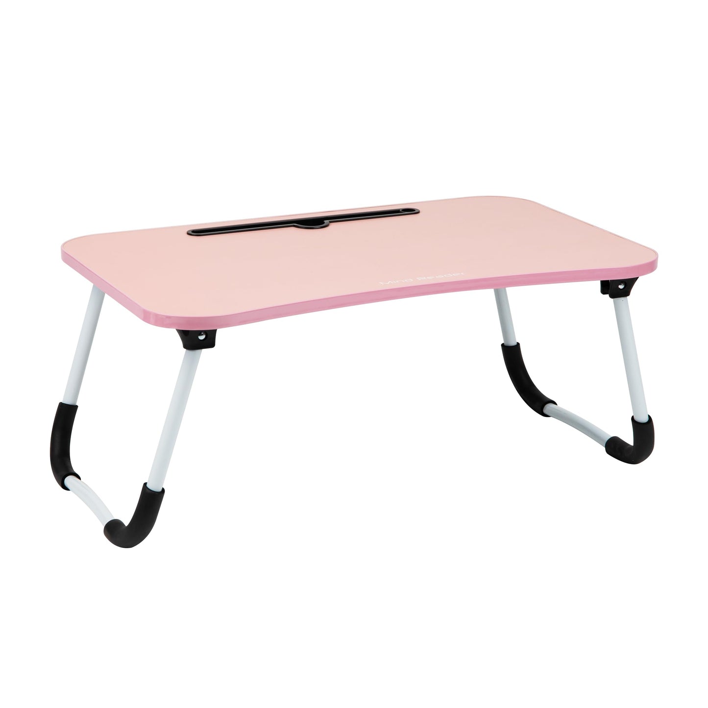 Mind Reader Lap Desk Laptop Stand, Bed Tray, Folding Legs, Couch Table, Portable, MDF, 23.25" L x 13.75" W x 10.5" H, Pink