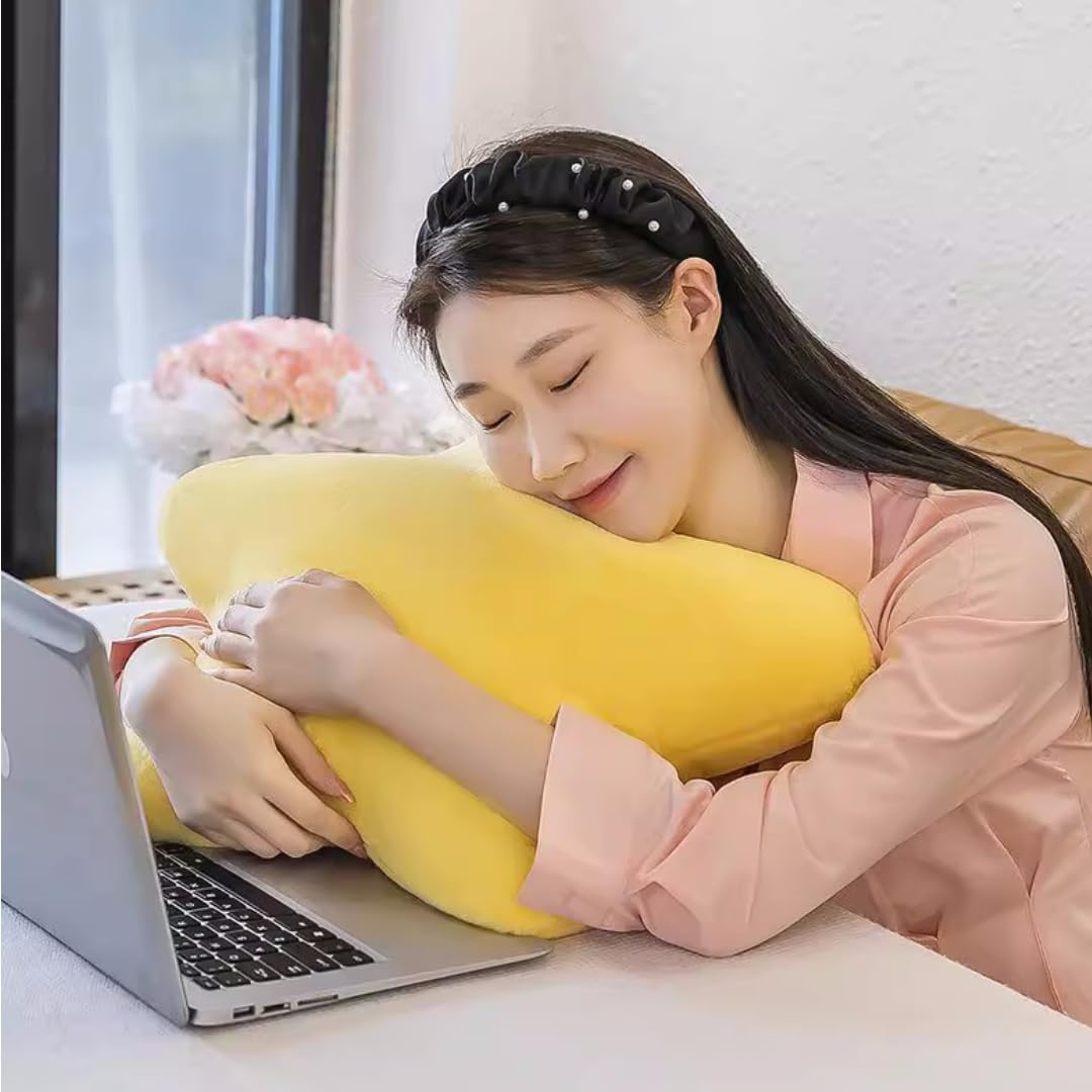 damdos 20" Soft Faux Rabbit Fur Star Throw Pillows, Decorative Star Shaped Throw Pillow Sofa Bed, Star Plush Floor Cushion Room Decor Pillow Bedroom Living Room (Yellow)