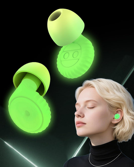 Hopihe Concert Ear Plugs, Glow in The Dark Reusable Silicone Earplugs, 25dB SNR Noise Reduction, High Fidelity Ear Plugs for Concerts, Festivals, Raves, Sleep, Travel, Study, Work, Green