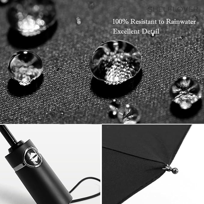 Folding Umbrella, Strong Compact Umbrella 10 RIBS