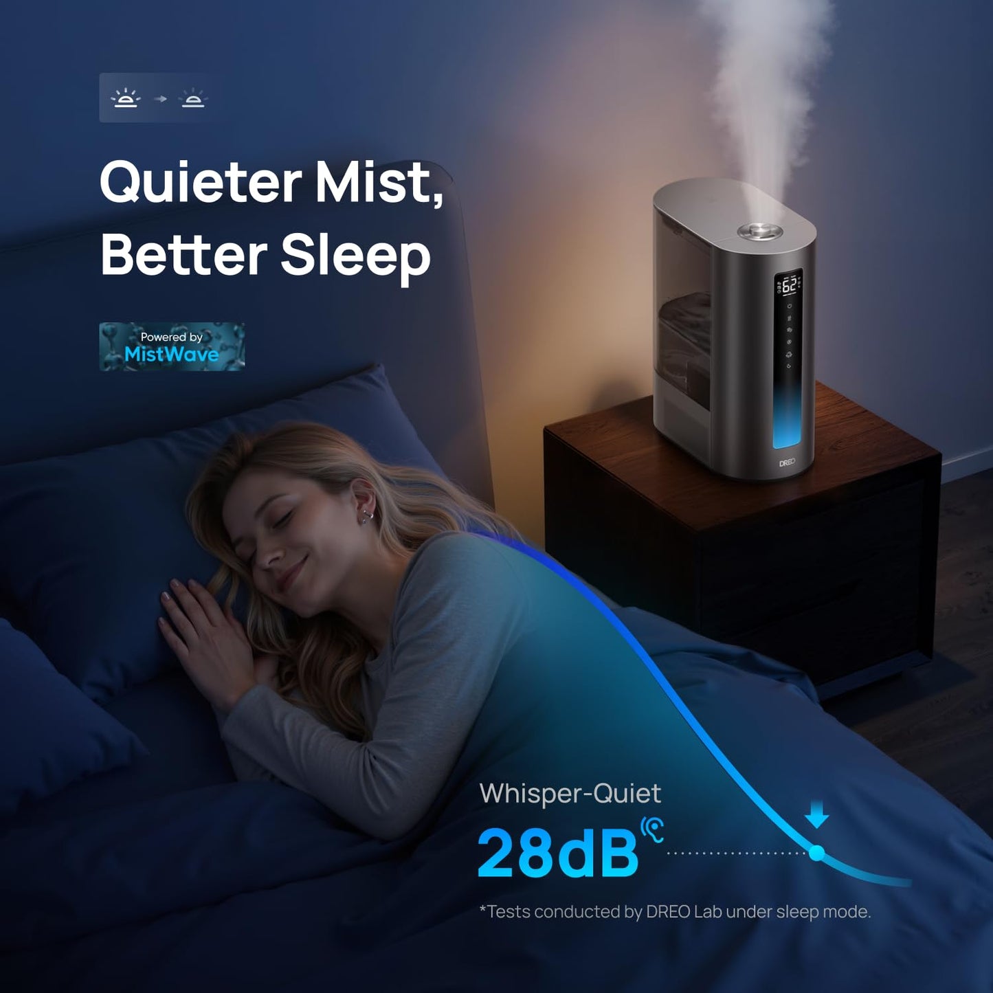 DREO 6L Smart Warm & Cool Mist Humidifiers for Bedroom HM713S