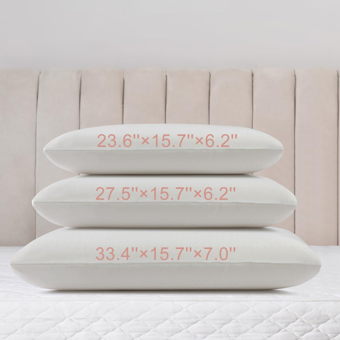 muiuyoe Natural Talalay Latex Pillow, Bed Pillow for Neck Pain Relief, Breathable Cooling Pillow with 100% Cotton Cover, Oeko-TEX Certified Support for Side, Back Sleepers (1, Standard (High Loft))