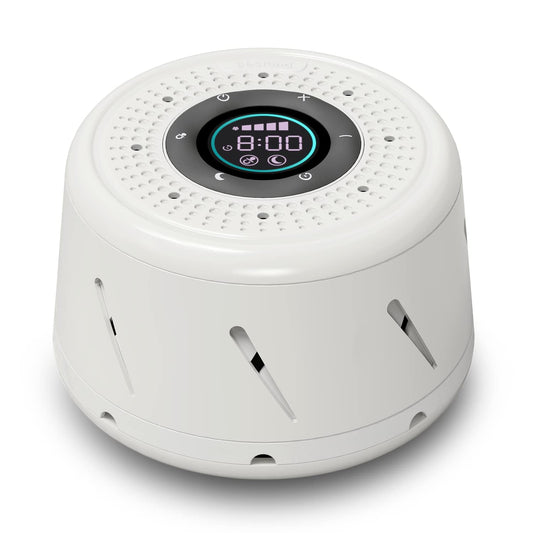 Bestand Real Fan White Noise Machine Sleep Sound Machine with Smart Mode, Timer & LED Display for Better Sleep, Office Privacy, Travel & Baby (White)