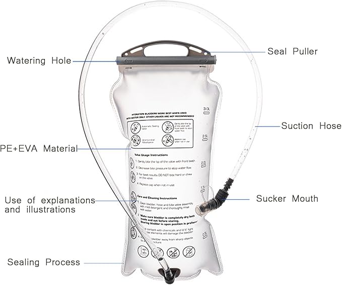 12L Hydration Backpack for Men Women,Lightweight Hydration Pack with 2L Water Bladder, Water Backpack for Cycling,Hiking,Rave,Biking and Running Outdoor Activities