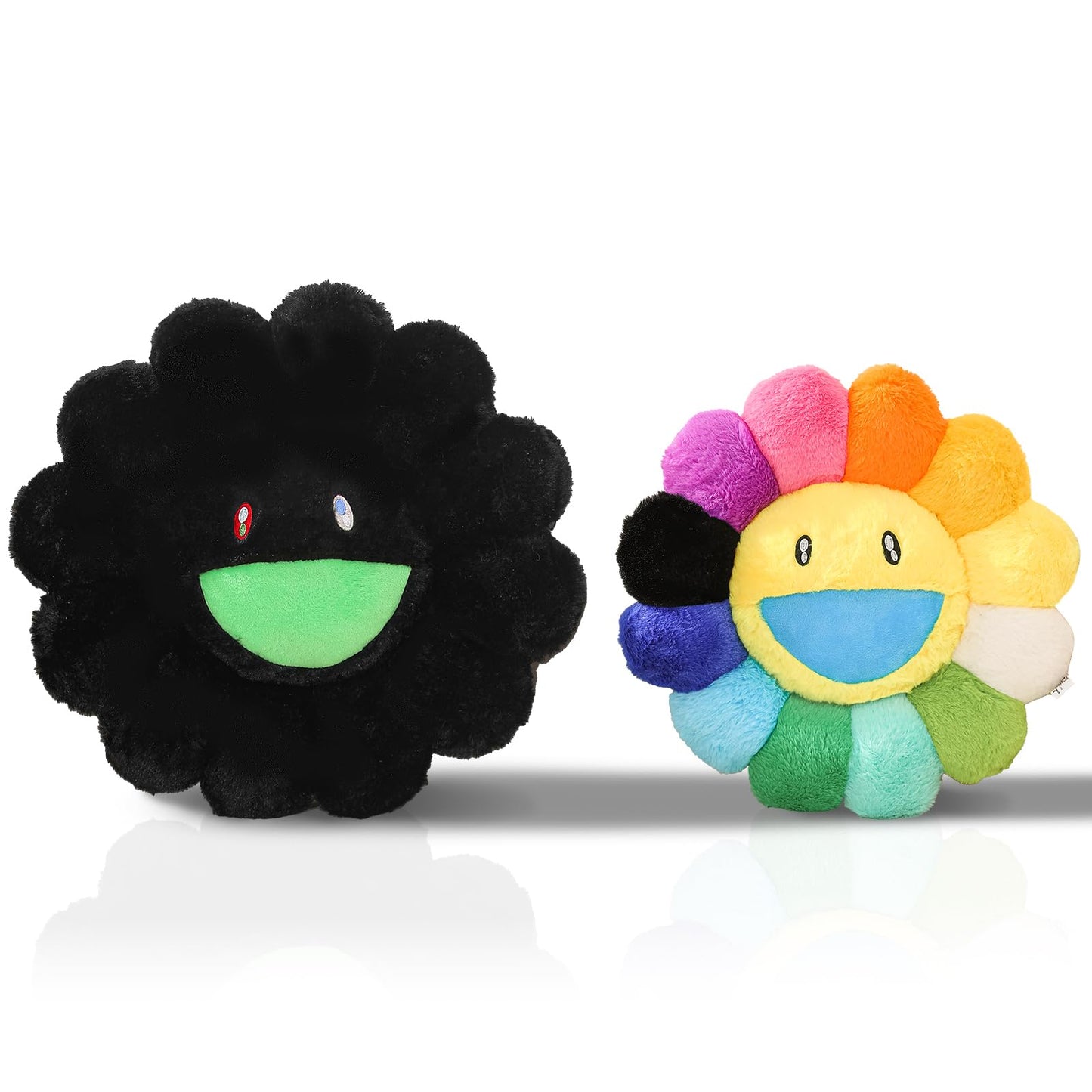 SHINUOER Flower Pillow, Smiley Face Sunflower Plush Pillow, Cute Flower Floor Cushion, Soft Decorative Throw Pillow for Bedroom, Sofa, Car or Dorm Decor