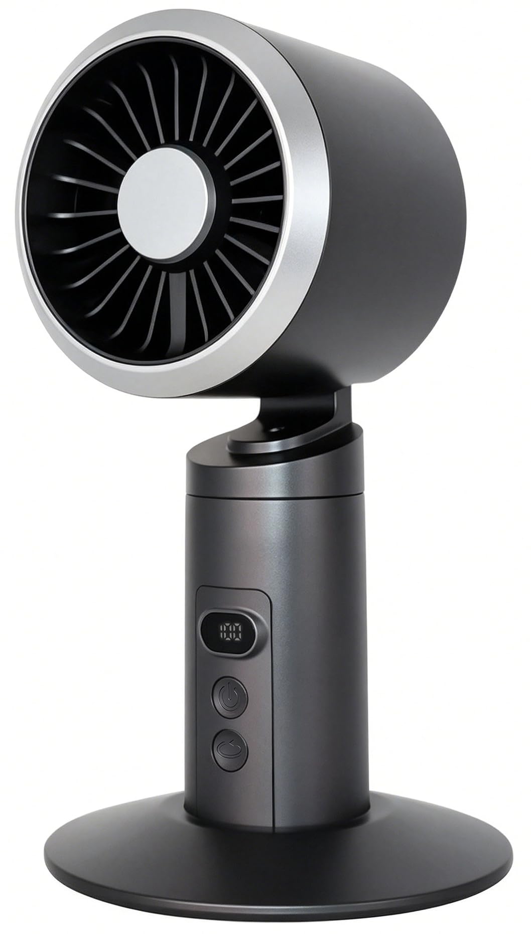 PUWENHAN Rechargeable Oscillating Desk Fan, Cordless Battery Operated Table Fan with Strong Airflow, 5 Speeds, LED Display, 20dB Super Quiet Portable Fan for Bedroom, Office, Nightstand