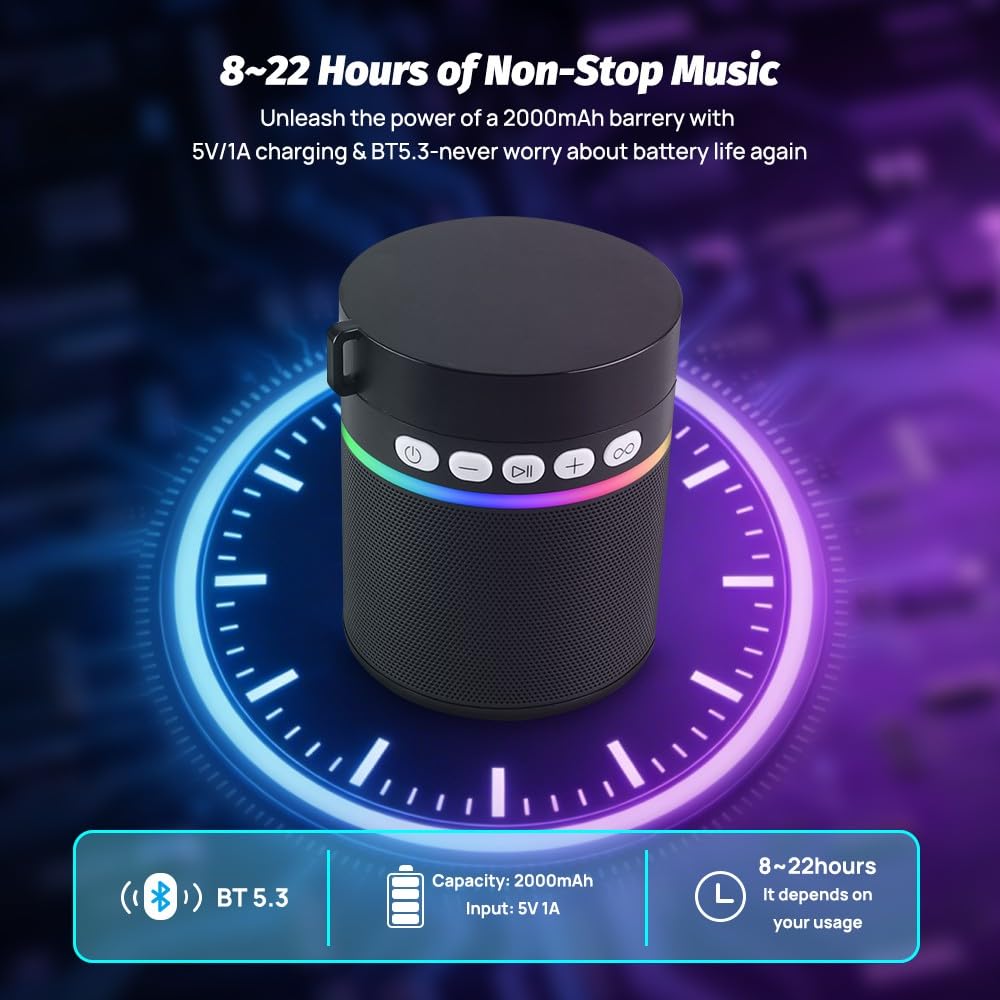 NUANTU 3 in 1 Splittable Bluetooth Speaker White Noise Machine Rhythm Light
