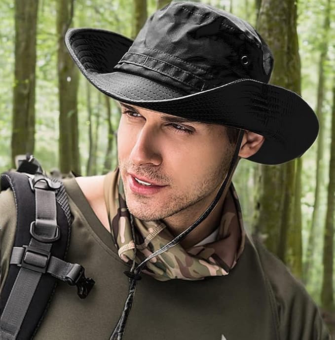 Sun Hats for Men Women Bucket Hat UPF 50+ Boonie Hat Foldable UV Protection Hiking Beach Fishing Summer Safari
