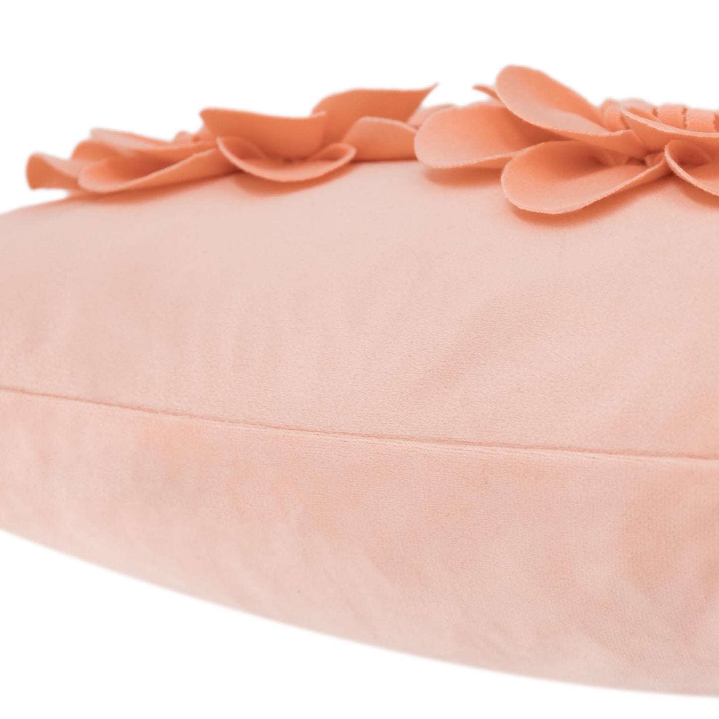 JWH 3D Flower Throw Pillow Cover Decorative Sunflower Accent Pillow Case Velvet Cushion Lumbar Pillowcase for Home Bed Sofa Couch Chair 12x20 Inches Peach Pink