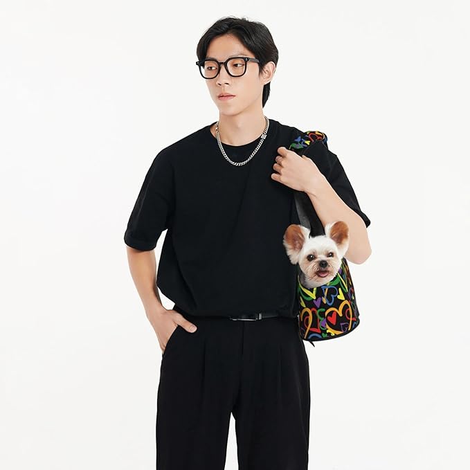 OEDTF Dog Purse Carrier with Safety Buckle, Dog Sling for Puppy and Cats Breathable Waterproof Wear-Resistant Foldable