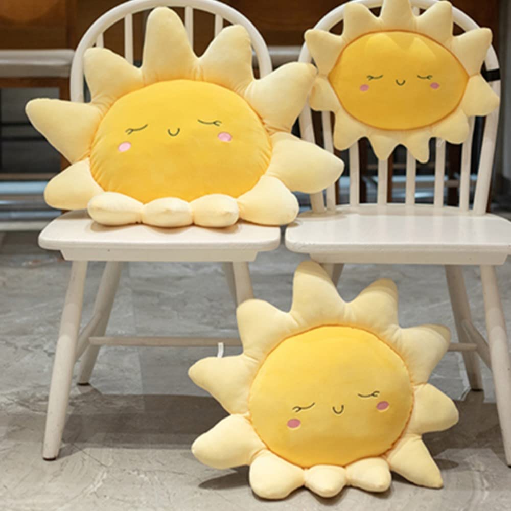 OUKEYI Soft Sun Plush Pillow Stuffed Toy for Home Deco Gift Kids, Sun Shape Chair Cushion Sofa Car Pillow 22.8in/58cm