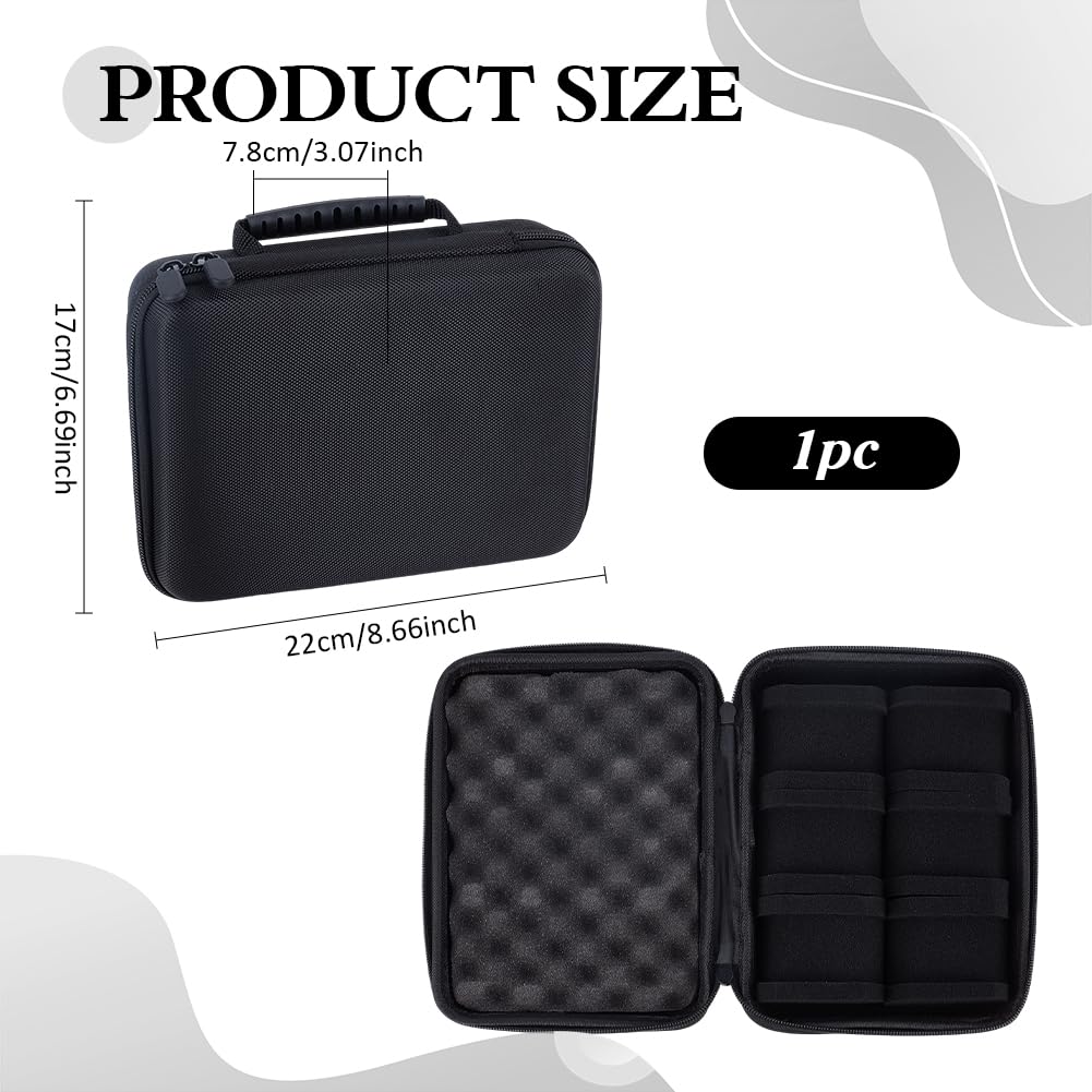 PH PandaHall 6 Slots Watch Travel Case Watch Storage Box Watches Zipper Organizer Box Watches Display Boxes Portable Wristwatch Holder for Men Women Gifts Father's Day Wristwatches Bracelet Collection