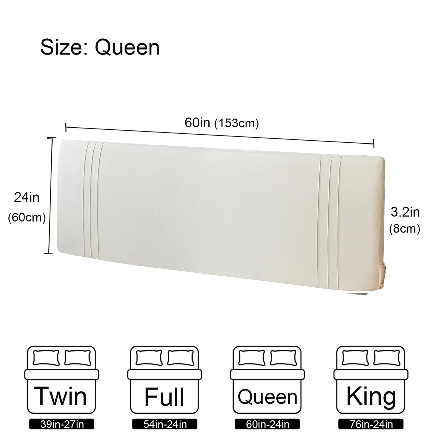 iYKYK Headboard Soft Cushion Suitable for Iron or Wooden headboards