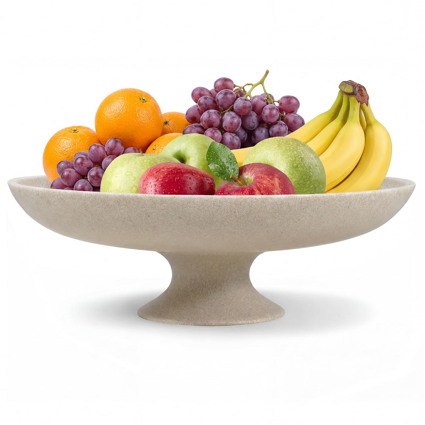HFWDGTAO Large Decorative Bowl, Modern Pedestal Bowl for Home Decor, Decorative Fruit Bowl for Kitchen Counter, Stylish Key Bowls for Entry Table, 11.45” Diameter & 3.8” Height
