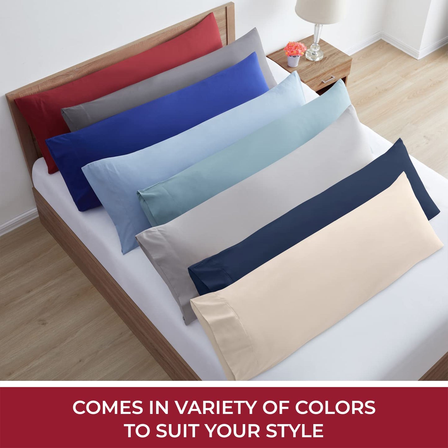 Mellanni Pillow Case - 1 PC Iconic Collection Pillowcases - Hotel Luxury, Extra Soft, Cooling Pillow Cover - Envelope Closure - Wrinkle, Fade, Stain Resistant (Body 20" x 54", White)