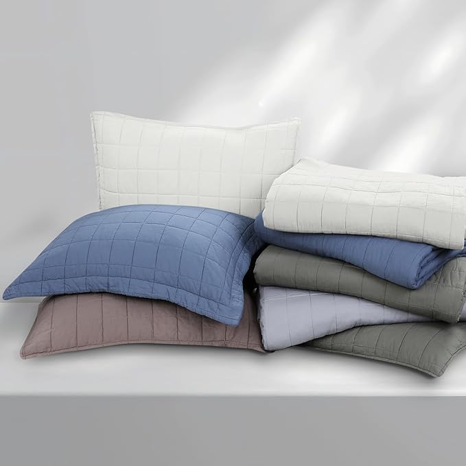 100% Cotton Quilt Sets Oversized King Size - Soft Lightweight Quilt for Bed Bedding Set for Bedroom Decor-Bedspread in Geometric Pattern with 2 Pillow Shams for All Season, 120x120 inches