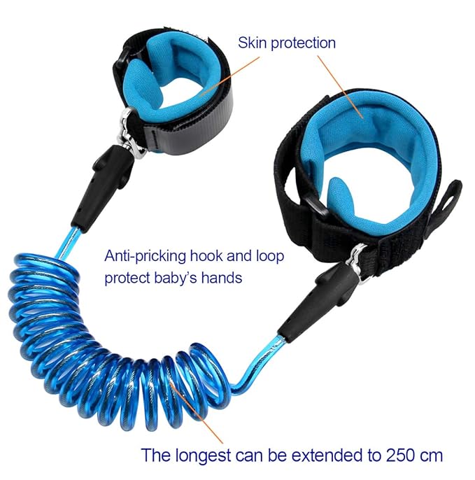 Blisstime Anti Lost Wrist Link Safety Wrist Link for Toddlers, Babies & Kids