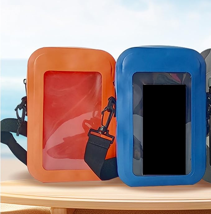 HUJIUTUO Waterproof Phone Pouches for Outdoor Activities Touch Screens Phones Dry Bag with Adjustable Strap for Most Smartphones