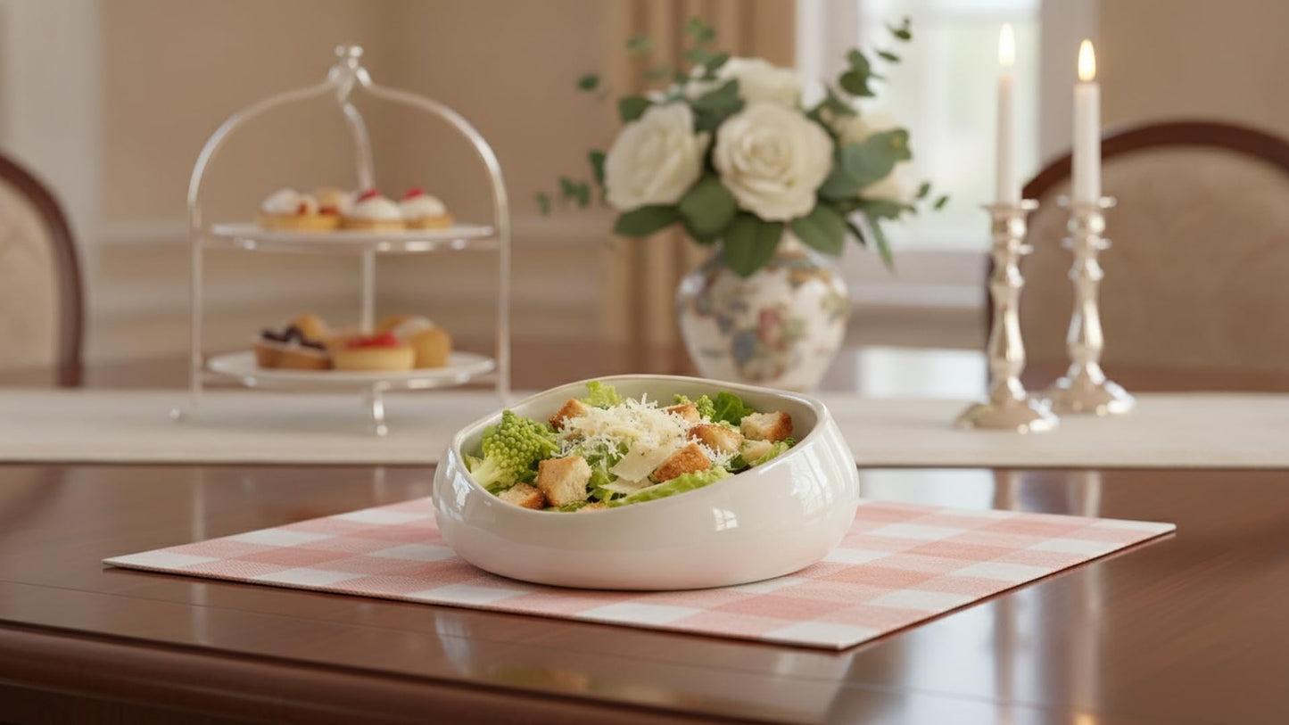 LOUIE SILNA Decorative Bowl Free-Form Rim Glazed Ceramic Fruit Bowl for Kitchen Counter Ceramic Dining Room Table Centerpiecekey Bowl for Entryway Table|Dishwasher & Microwave Safe