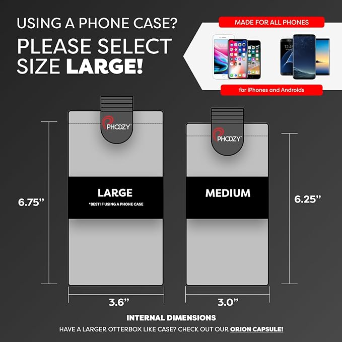 PHOOZY XP3 Ultra-Durable Thermal Phone Case for Extreme Cold | Insulated Phone Case Extends Battery Life 4X | Snowboard & Ski Gear | As Seen on Shark Tank | Medium - Blue