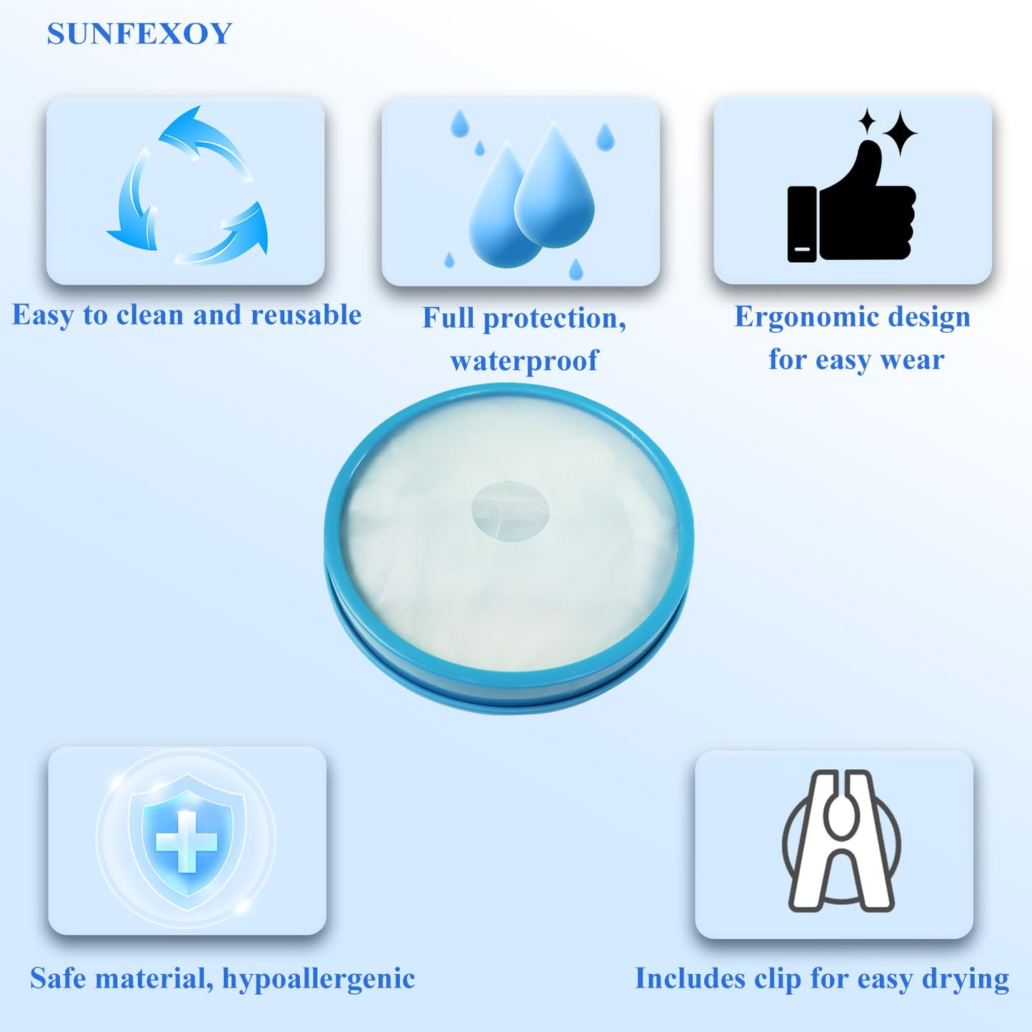 SUNFEXOY Adult Lower Leg Waterproof Protection Cover Suitable for showering while recovering from leg fractures,bandaging,or post-operative care,a breathable and reusable adult waterproof mold cover, accompanied by a drying clamp