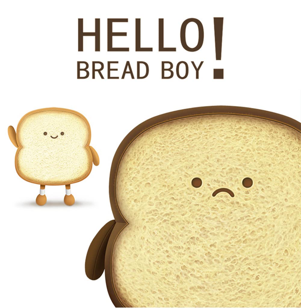 NatureMan Toast Bread Pillow,Funny Bread Shape Plush Toy Pillow, Small Cute Stuffed Plush Toast Sofa Pillow,Children's Adult Home Bedroom Decoration (Brown)