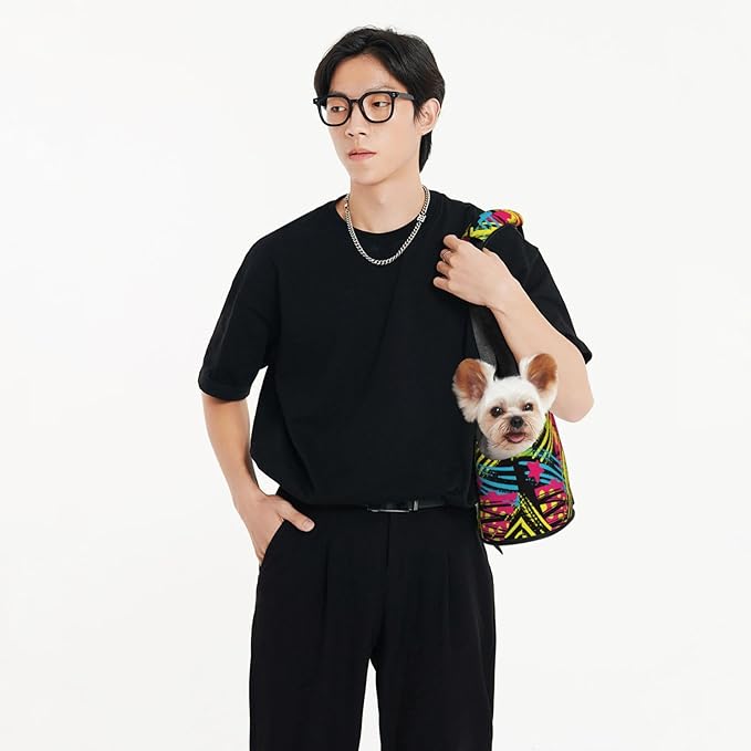 OEDTF Dog Purse Carrier with Safety Buckle, Dog Sling for Puppy and Cats Breathable Waterproof Wear-Resistant Foldable