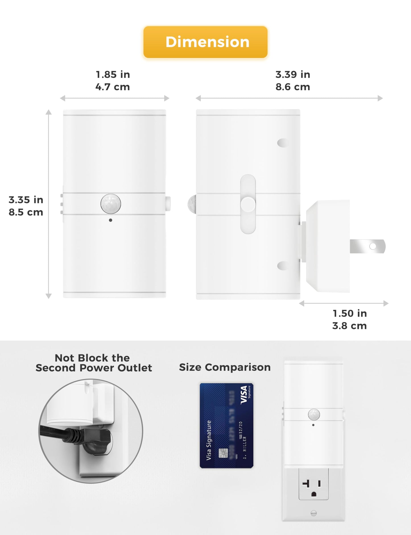 L LOHAS LED Motion Sensor Night Light, Motion Sensor Light Indoor, Dimmable Nightlight Plug in, Motion Activated Night Light for Bathroom Hallway Bedroom Nursery Kids Elderly [Soft White, 2 Pack]