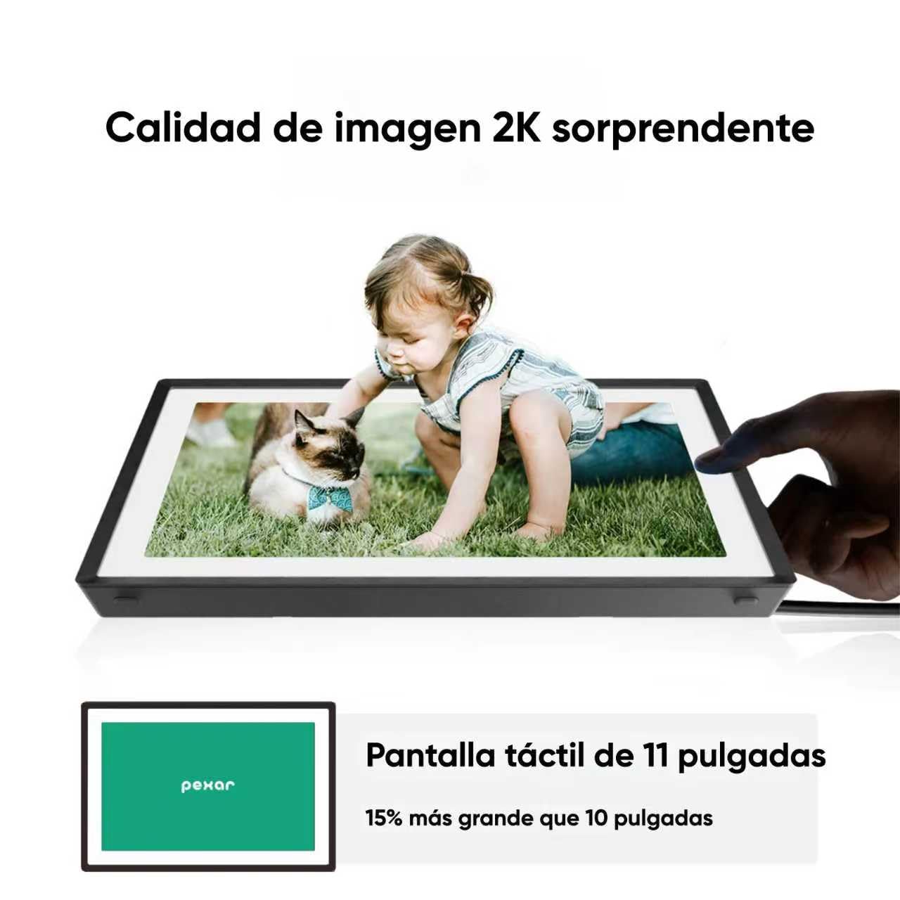 Pexar by Lexar WiFi Digital Picture Frame 11″ | Yahoo Tech Best Tested Frame 2026 | 2K Resolution Ultimate Clarity, Anti-Glare Touch Stunning Screen for Gifting, Share Photos/Videos via APP