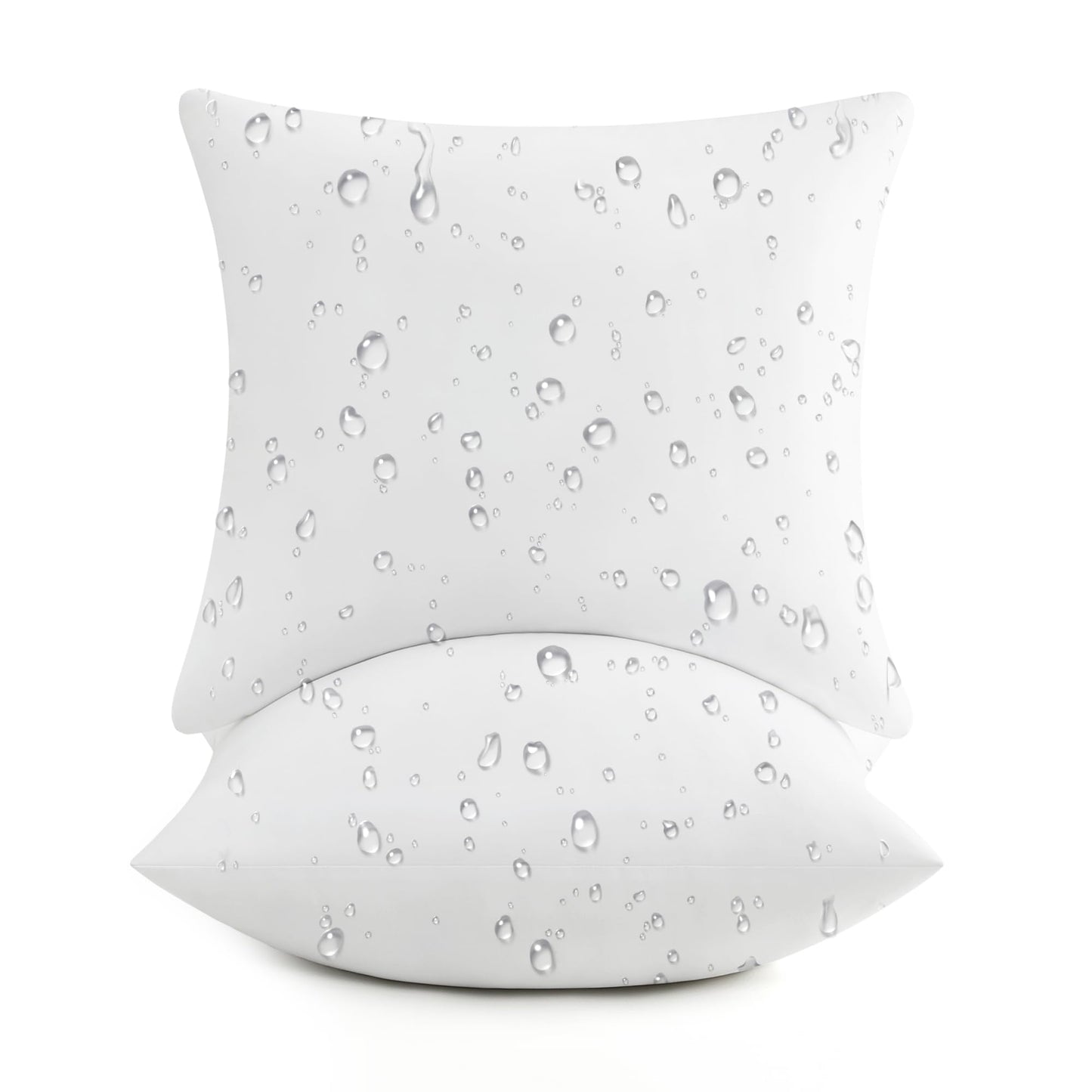 puredown® 18x18 Outdoor Pillow Inserts, Set of 2, Fluffy Soft Waterproof Down Alternative Square Form Sham Stuffer for Porch Swing Sofa Couch Cushion Patio Furniture