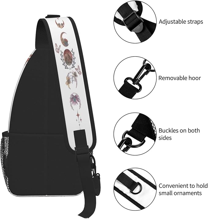 Velaris City Of Starlight Crossbody Bag Trendy Sling Bag Bakpack Casual Chest Bags Daypack For Hiking Walking Travel Running(4)