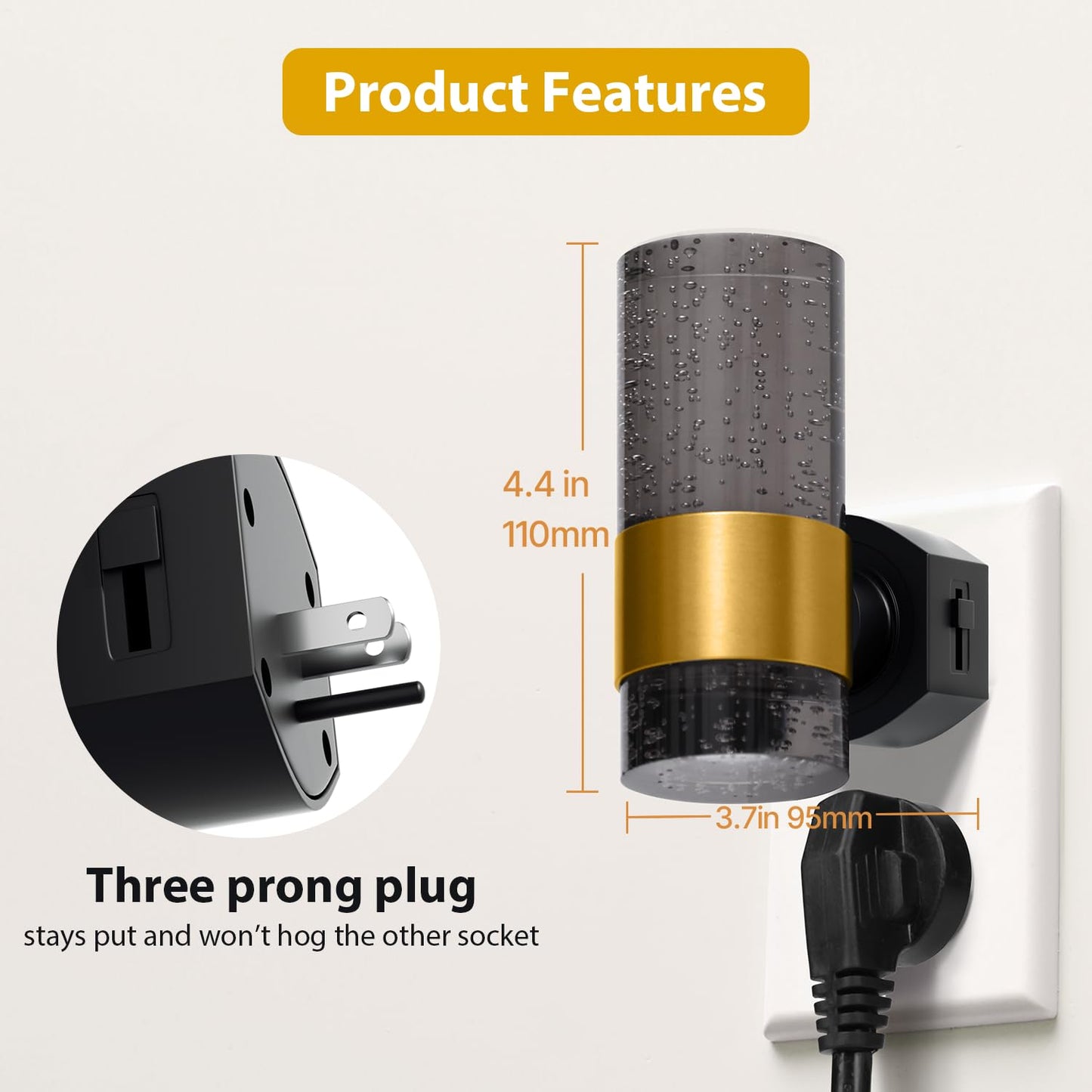 TOSZMOK Night Lights Plug into Wall, 2 Pack Dimmable Plug in Night Light with Dusk to Dawn Sensor, 0-100LM Adjustable LED Nightlight, 3000K Warm White Acrylic Night Light for Bathroom Bedroom Hallway