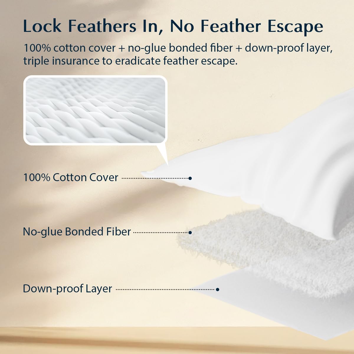 Pacific Coast Premium Goose Feather & Down Bed Pillows King Size 2-Pack, Hotel Quality Collection, Medium Support for Side & Back Sleepers