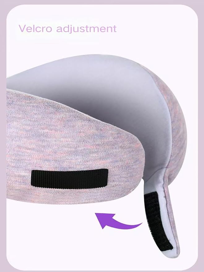 Kids Memory Foam Travel Neck Pillow, 360° Support,Travel U-Shaped Airplane Pillow, Foldable，Suitable for Commuting, Flying, Working, and Living at Home (Khaki)