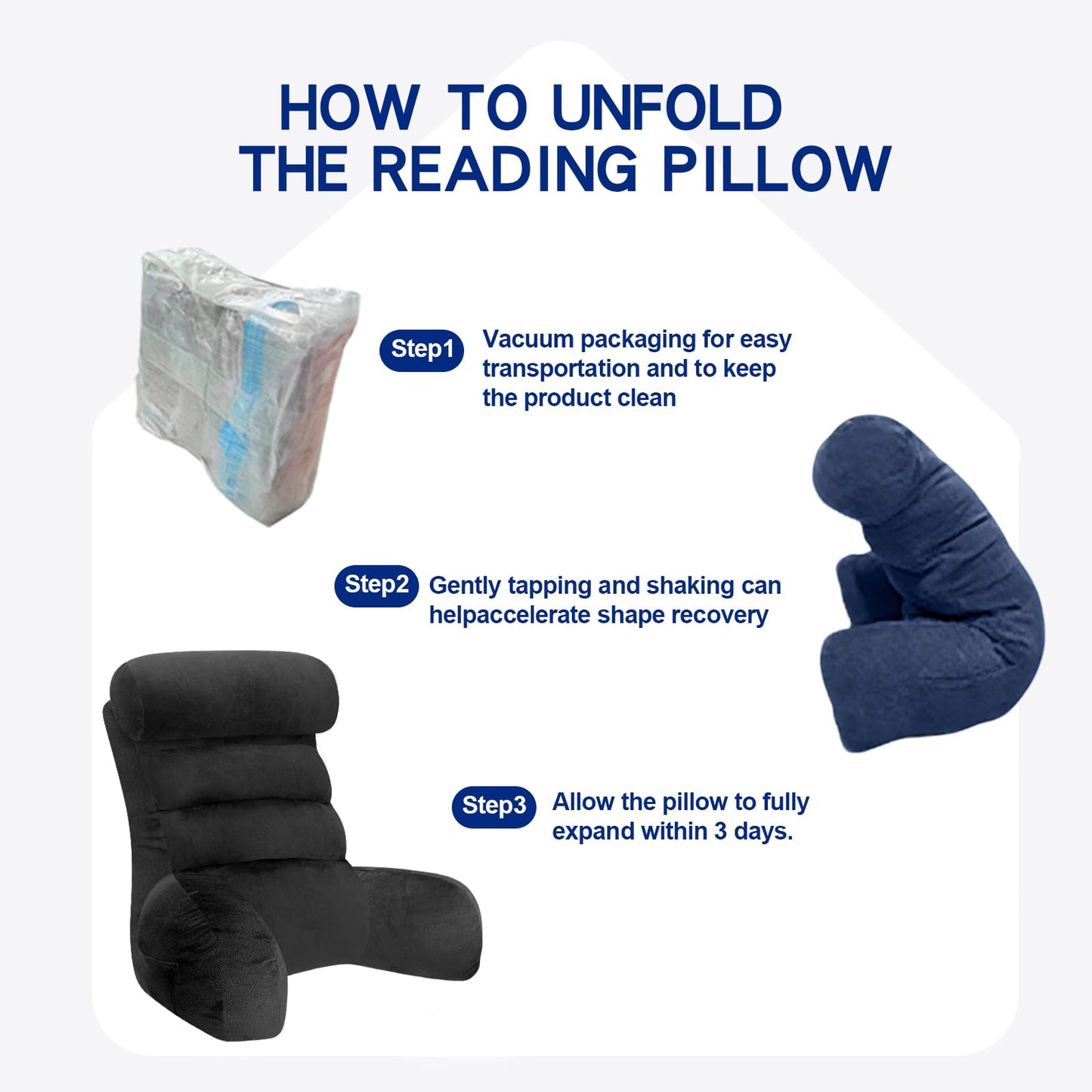 Tinuniyaa Reading Pillows for Sitting in Bed Adult