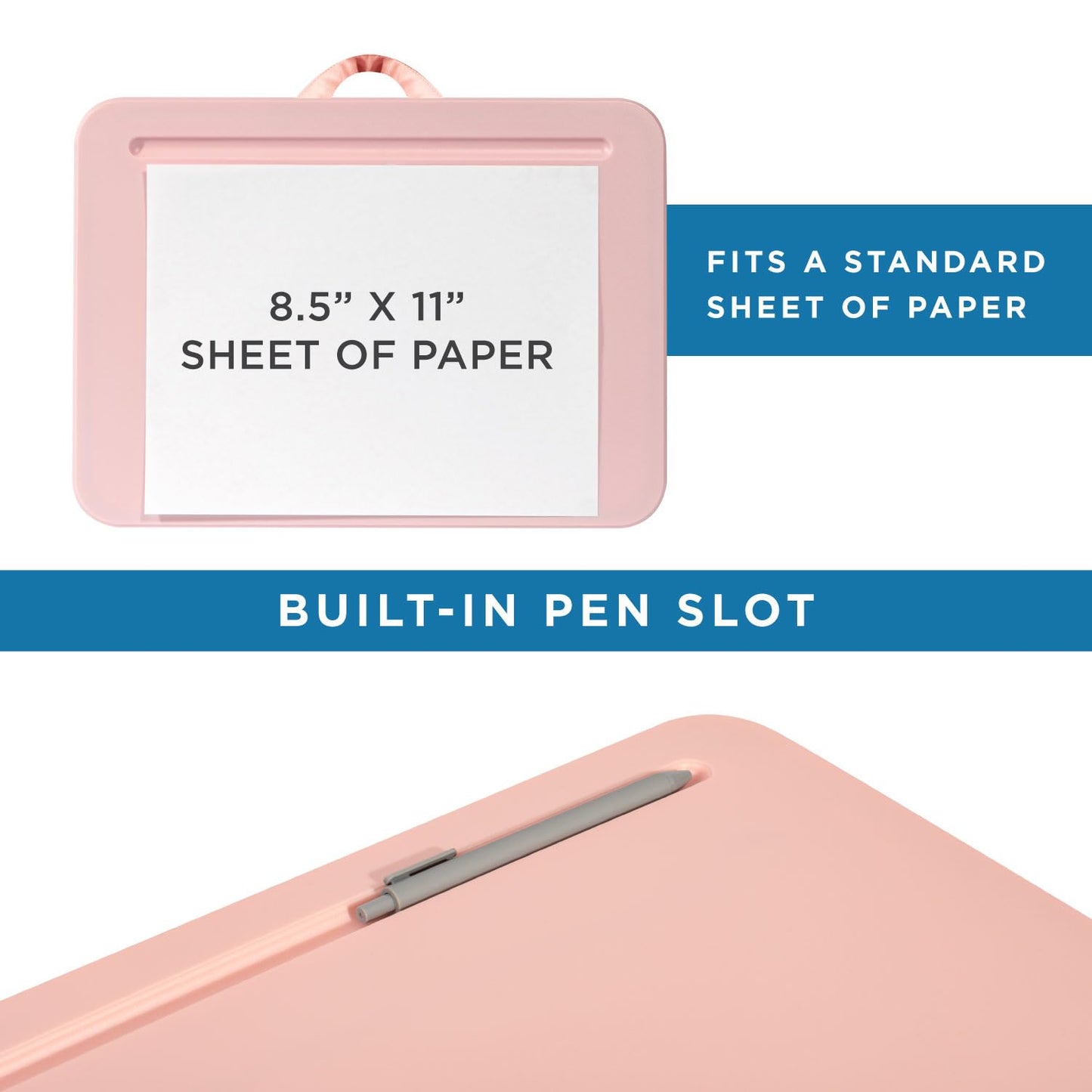 LAPGEAR Compact Lap Desk – Fits Up to 14″ Laptops – Rose Quartz – Style No. 43104