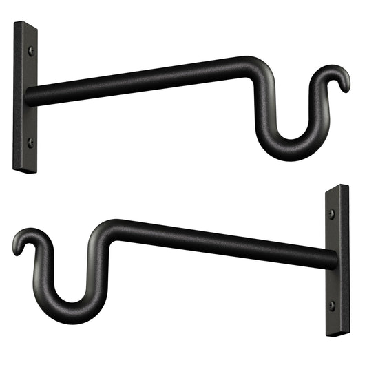 KOOKASHOP Plant Hook Plant Hanger, 2 Pack 8 Inch Plant Bracket, Metal Plant Wall Hooks for Hanging Flower Basket, Lanterns, Bird Feeder, Wind Chimes Indoor & Outdoor.