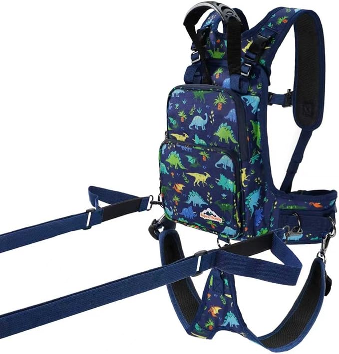 RYNQAVOA Ski Harness for Kids, Snowboard Harness Trainer, Ski Leash for Kid with Removable Seat & Reinforced Lift Handle