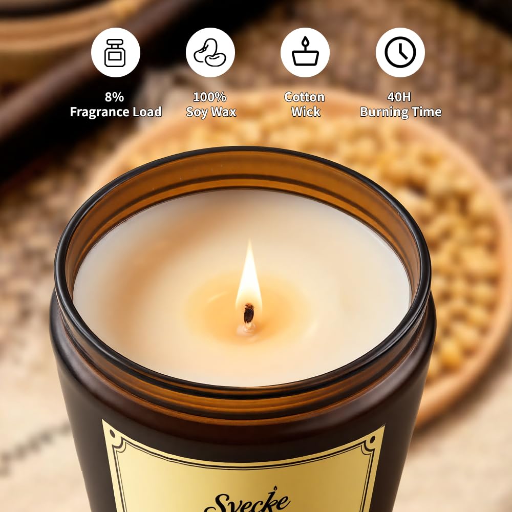 SVECKE 6 Pack 42oz Scented Candles, Soy Wax Candles for Home, Aromatherapy Candle Gift Set for Women Men, Long Lasting Jar Candles, Ideal for Birthdays Holidays
