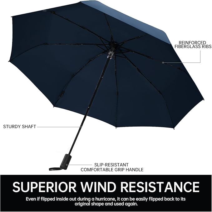 Compact Travel Umbrella, Small Pocket Mini Umbrella for Purse Wallet, UV Sun Rain Umbrellas for Backpack, Portable Folding Umbrellas for Women Kids