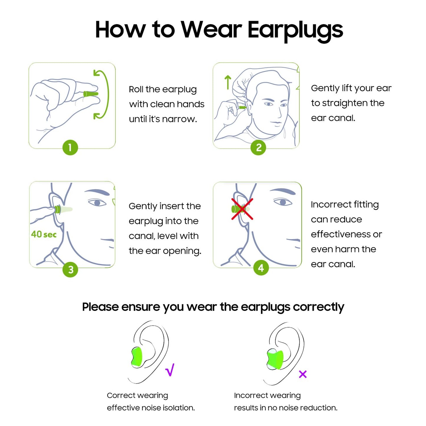 250 Pairs Foam Ear Plugs Bulk Individually Wrapped 32dB - Ear Plug Noise Reduction Safety Soft Earplugs for Construction Sleeping Shooting Industrial Work Use