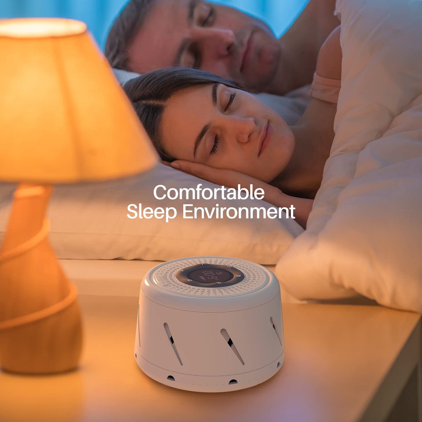 Bestand Real Fan White Noise Machine Sleep Sound Machine with Smart Mode, Timer & LED Display for Better Sleep, Office Privacy, Travel & Baby (White)