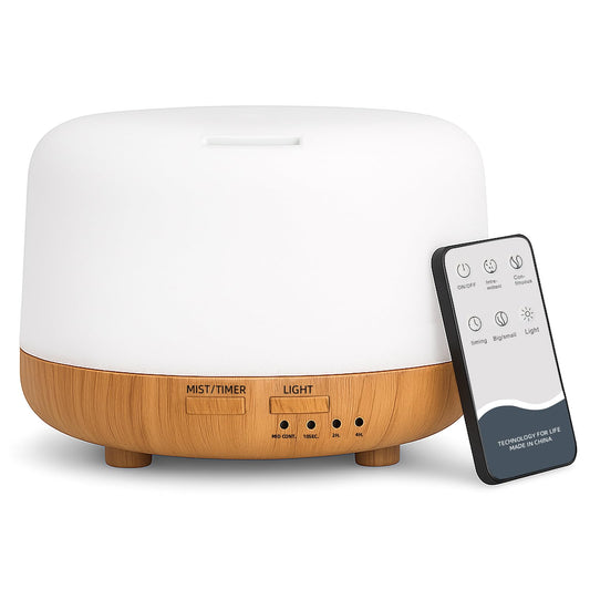 SPLITSKY Aromatherapy Essential Oil Home Diffuser with Remote Control, 300ML Large Room Cool Mist Air Humidifier, 8 Hours Quiet Operation, Timer, 7 Colors LED Night Night，Suitable Home,Yoga.