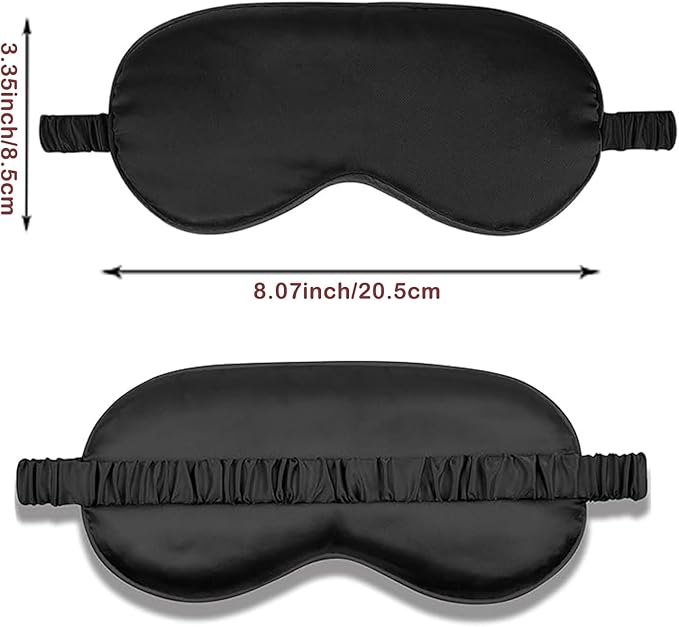 4Pcs Silk Sleep Masks Satin Eye Mask Silky Eyes Cover Blindfold Eyeshade Headband Scrunchies Pouch Bags Bridesmaid Gifts