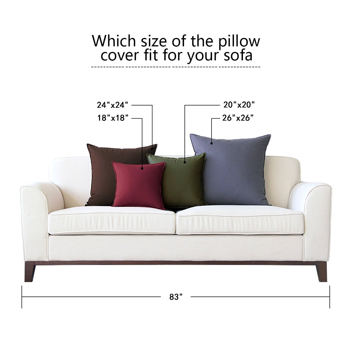 Jeanerlor Pack of 2 Natural Cotton Linen Soild Yellow Decorative Square 24 x 24 Inch Throw Pillow Covers Set Cushion Case for Bedroom/Sofa/Car(60 x 60cm) Light Linen