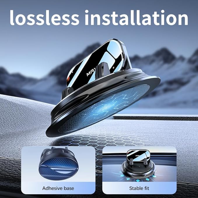 Holidaydeer 360° Rotatable,Car Phone Holder Mount,Silicone Phone Mount for Car Dashboard, Hands Free Cell Phone Holder Car Compatible with iPhone 16 15 14 13 12 Pro Max All Smartphones