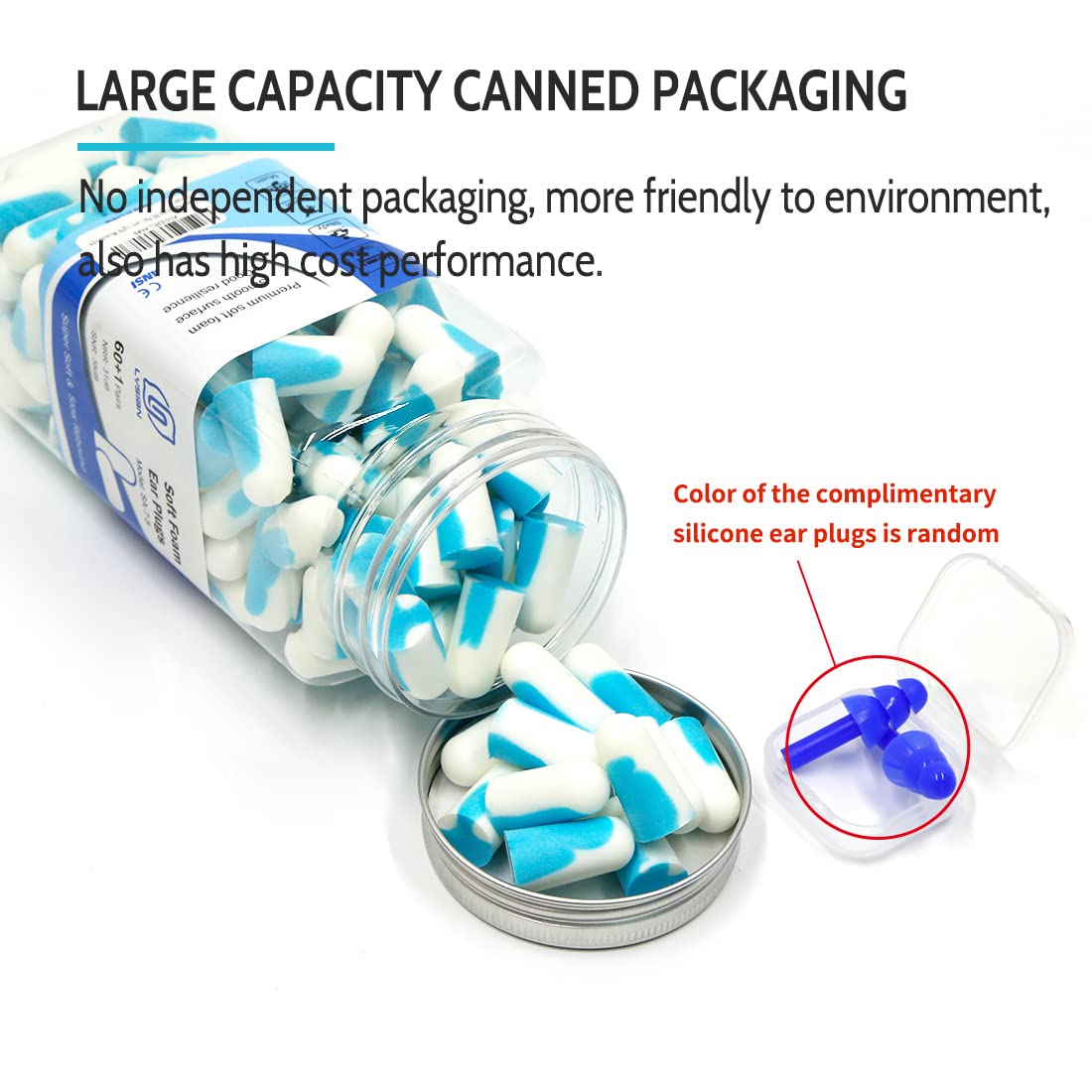 LYSIAN Ultra Soft Noise Cancelling Earplugs for Sleep, Disposable Foam Ear Plugs for Sleeping, Snoring, Shooting, Deep Focus & All Loud Sound - 60 Pairs|SNR 38dB Noise Reduction|Hearing Protection